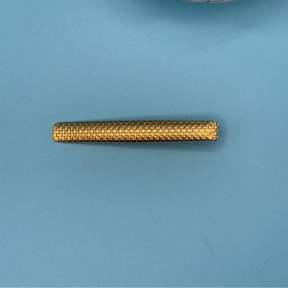 Vintage Hickok U.S.A. gold-tone basketweave tie clip in excellent condition✨ - Picture 5 of 11